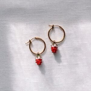 NEW Strawbaby Hoop Earrings